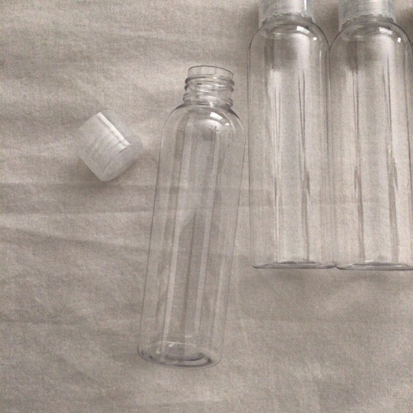 6 Clear Plastic Travel Bottles - Picture 2 of 3